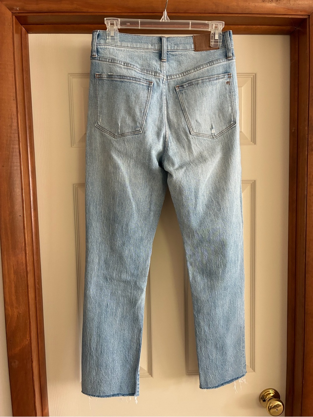 Madewell High Rise Slim Boy Jean 25 Light Blue Distressed Women’s Jeans - Picture 2 of 10